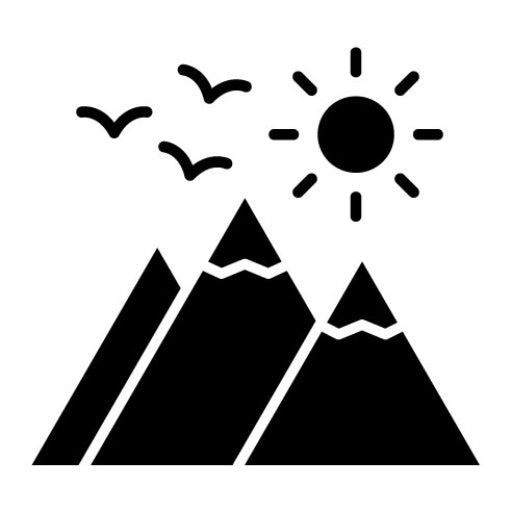 Mountains Glyph Icon