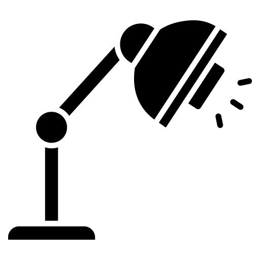 Table Lamp Glyph Icon | Office