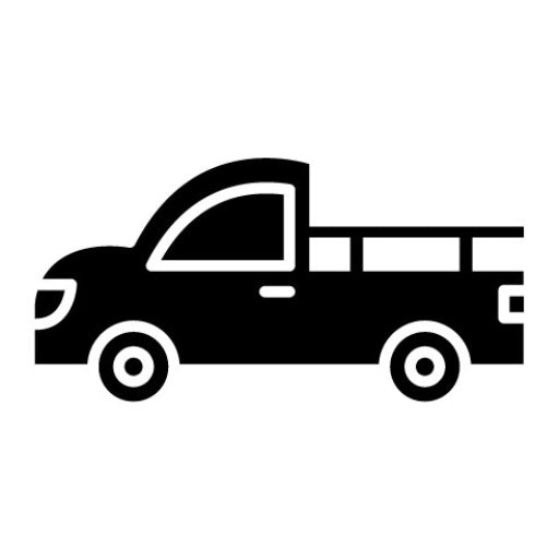 Pickup Truck Glyph Icon