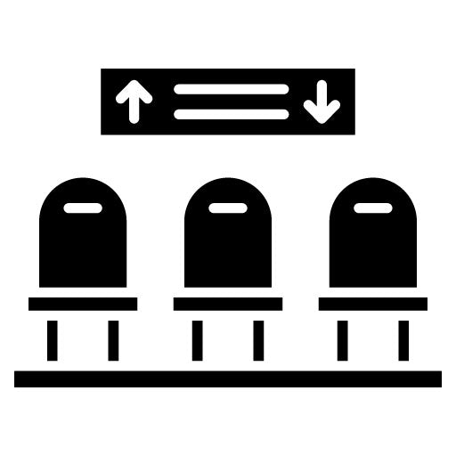 Waiting Area Glyph Icon