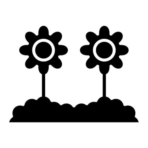 Flower Plantation Glyph Icon