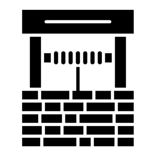 Water Well Glyph Icon | Village