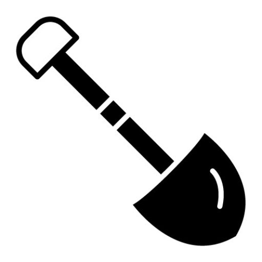 Village Shovel Glyph Icon