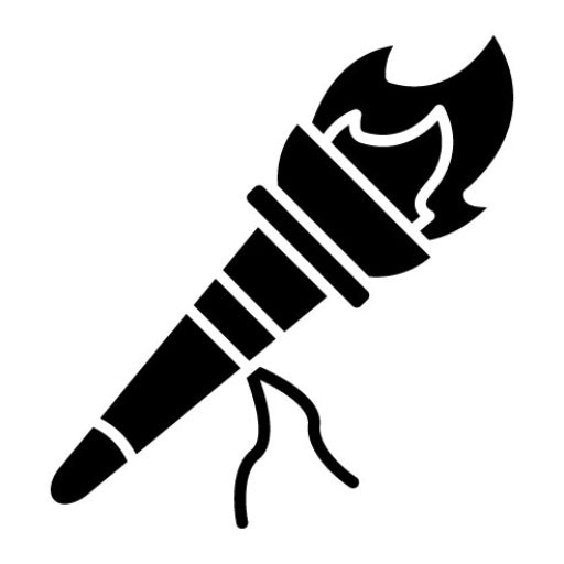 Torch Glyph Icon | Prehistoric