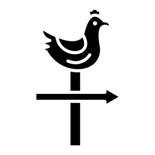 Weather Vane Glyph Icon | Village