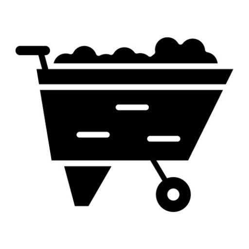 Wheelbarrow Glyph Icon