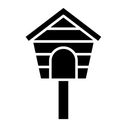 Bird House Glyph Icon | Village
