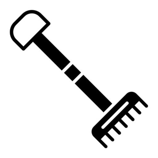 Rake Glyph Icon