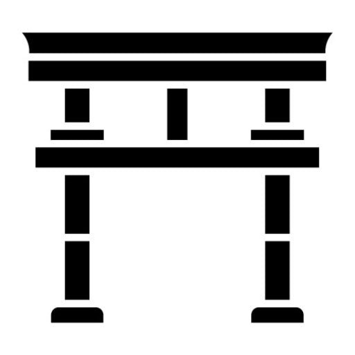 Torii Gate Glyph Icon