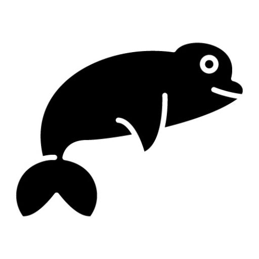 Beluga Whale Glyph Icon
