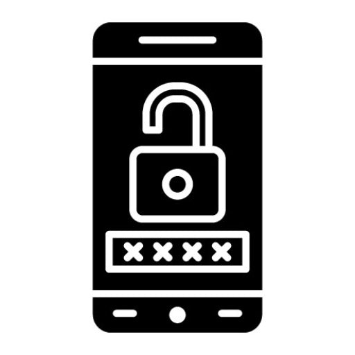 Mobile Password Glyph Icon