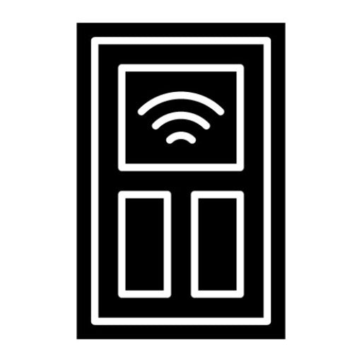 Smart Door Glyph Icon