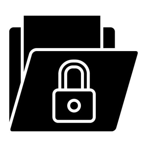 Secured Folder Glyph Icon