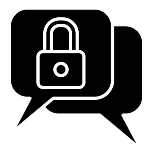 Chat Security Glyph Icon