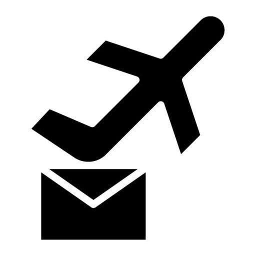Mail Plane Glyph Icon