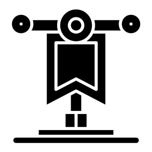 Battle Banner Glyph Icon