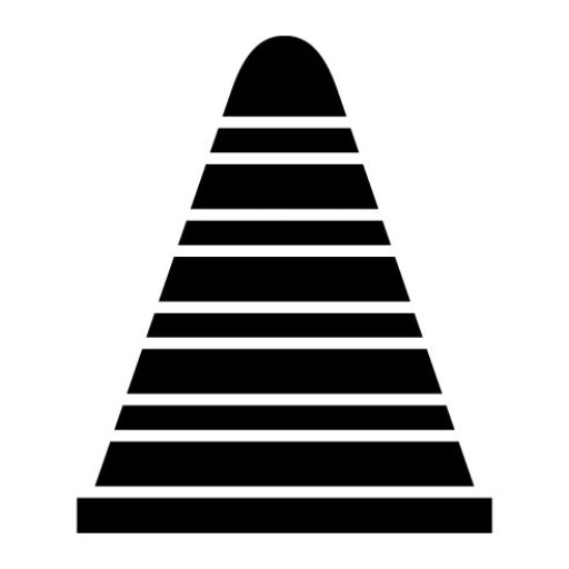 Traffic Cone Glyph Icon