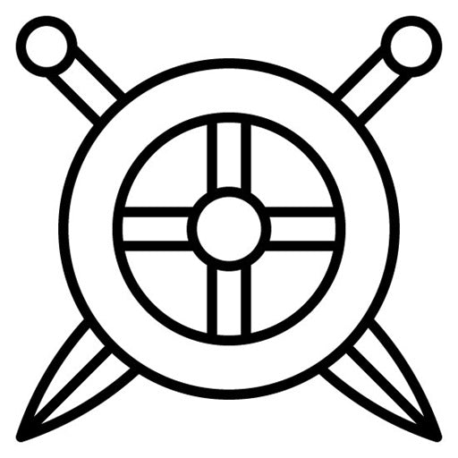 Two Swords And Shield Icon