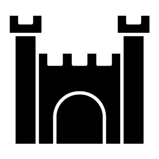 Viking Castle Glyph Icon