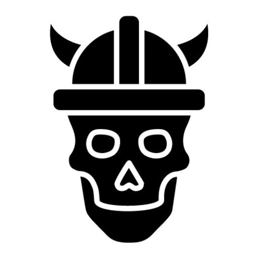 Viking Skull Glyph Icon