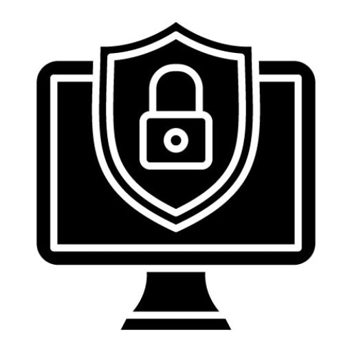 Computer Security Glyph Icon
