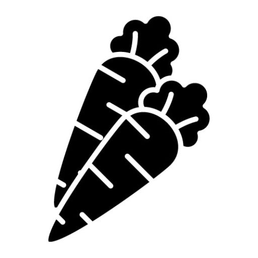Carrots Glyph Icon | Farming and Gardening
