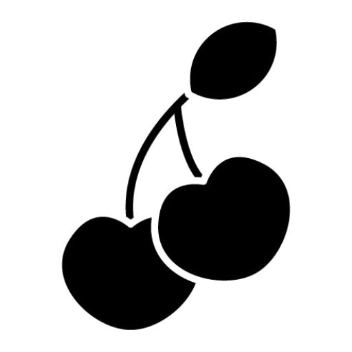 Cherries Glyph Icon