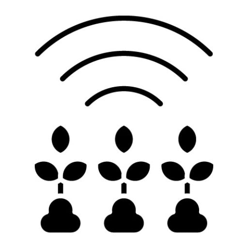 Connected Farming Glyph Icon