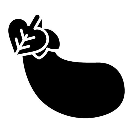 Eggplant Glyph Icon | Farming and Gardening