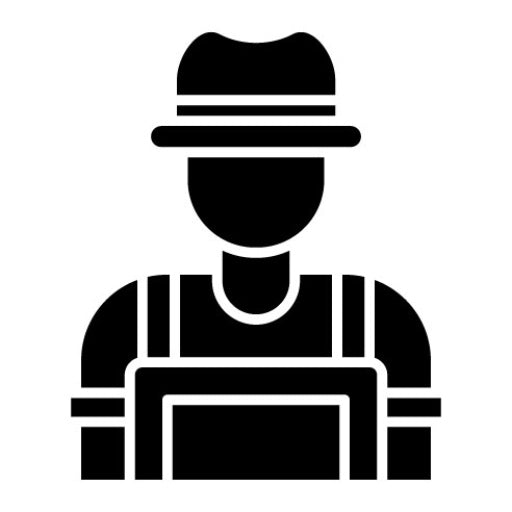 Farmer Male Glyph Icon