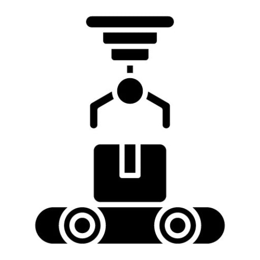 Robotic Produce Sorting Glyph Icon