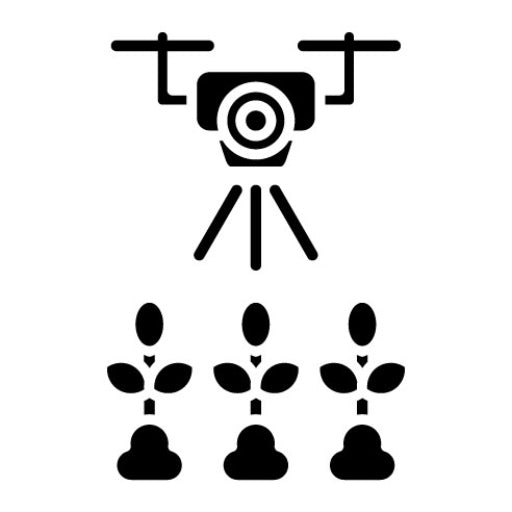 Smart Spraying Glyph Icon