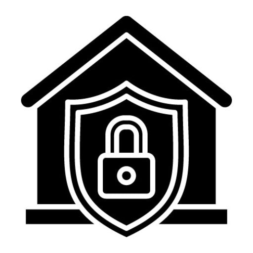 Home Security Glyph Icon