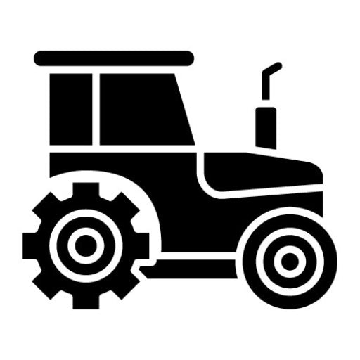Tractor Glyph Icon | Farming and Gardening