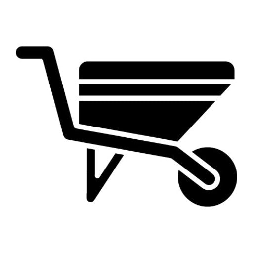 Wheelbarrow Glyph Icon | Farming and Gardening