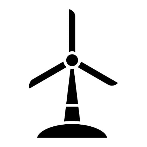 Wind Turbine Glyph Icon | Farming and Gardening