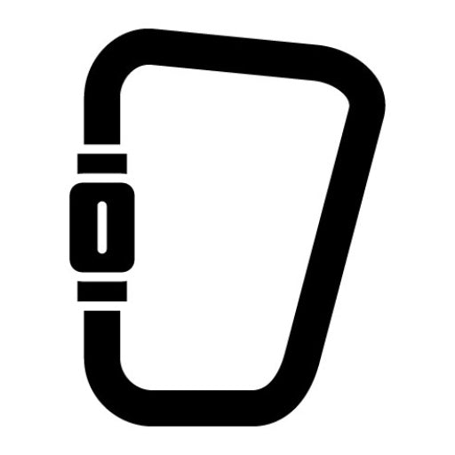 Carabiner Glyph Icon