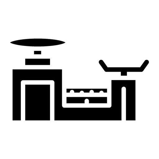 Triple Beam Glyph Icon
