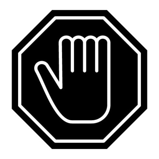 Stop Sign Glyph Icon | Protection and Security