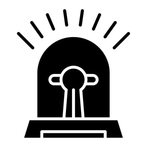 Security Siren Glyph Icon