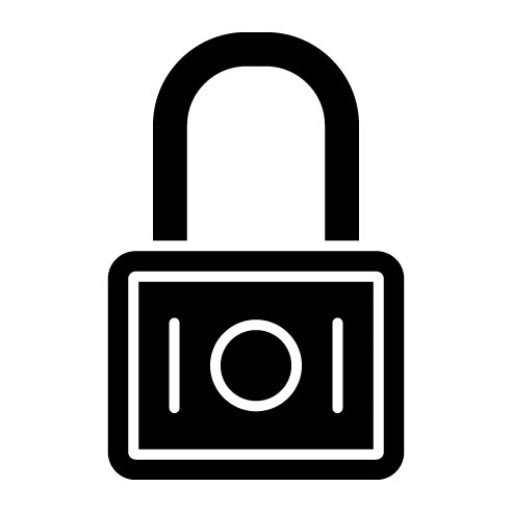 Padlock Glyph Icon