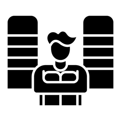 Book Hoarding Glyph Icon