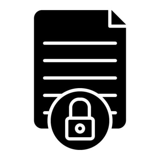 Data Security Glyph Icon