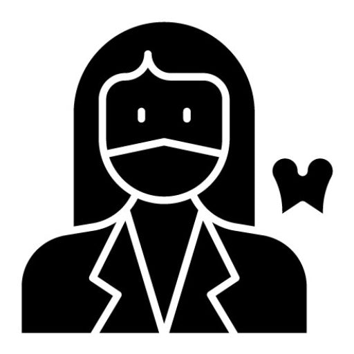 Dentist Female Glyph Icon
