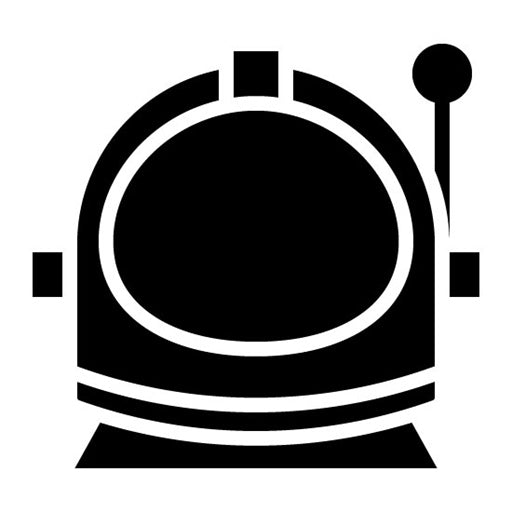 Astronaut Helmet Glyph Icon