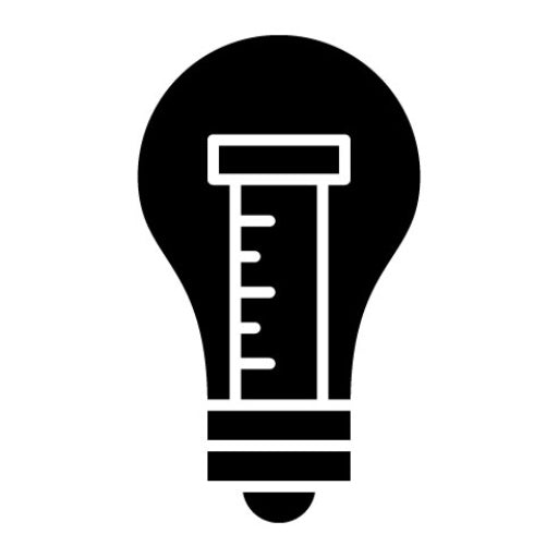 Bulb Glyph Icon | Research and Science