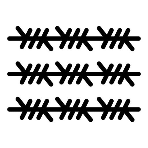 Barbed Wire Glyph Icon | Prison