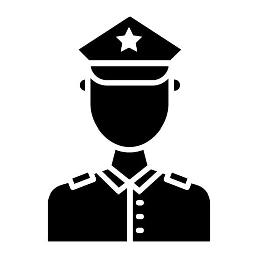 Police Officer Glyph Icon | Humans