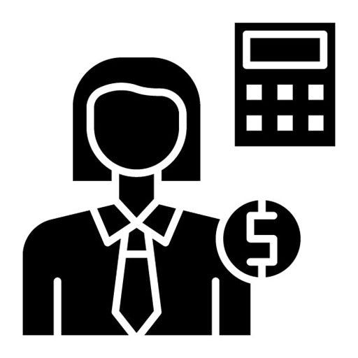 Accountant Glyph Icon | Women