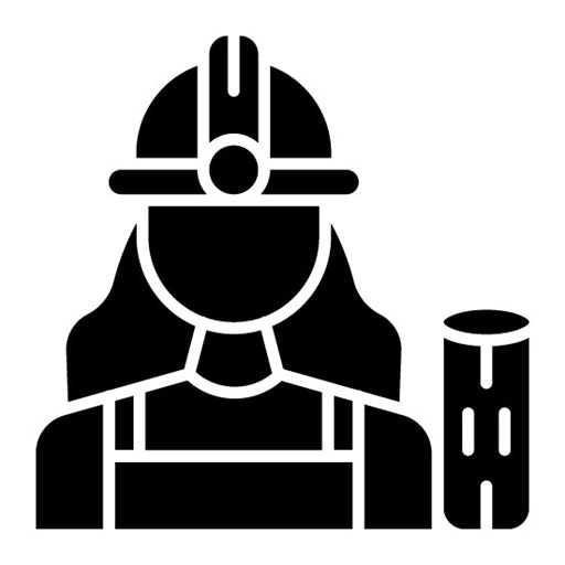 Carpenter Glyph Icon | Women